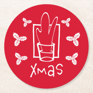 God Jul Underlägg Papper Rund