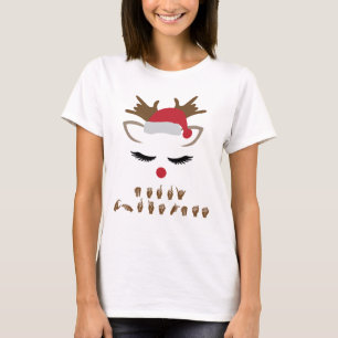 God jul undertecknar språk t shirt