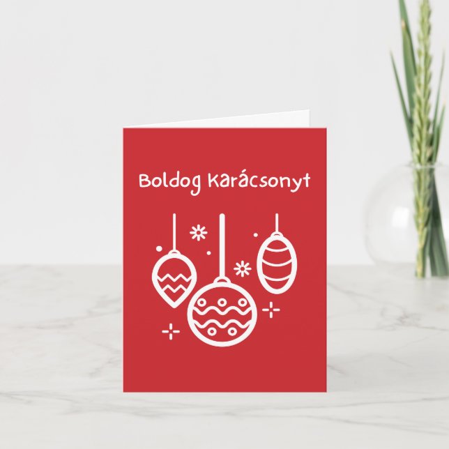 God Jul Ungersk Jul Kort (Framsida)
