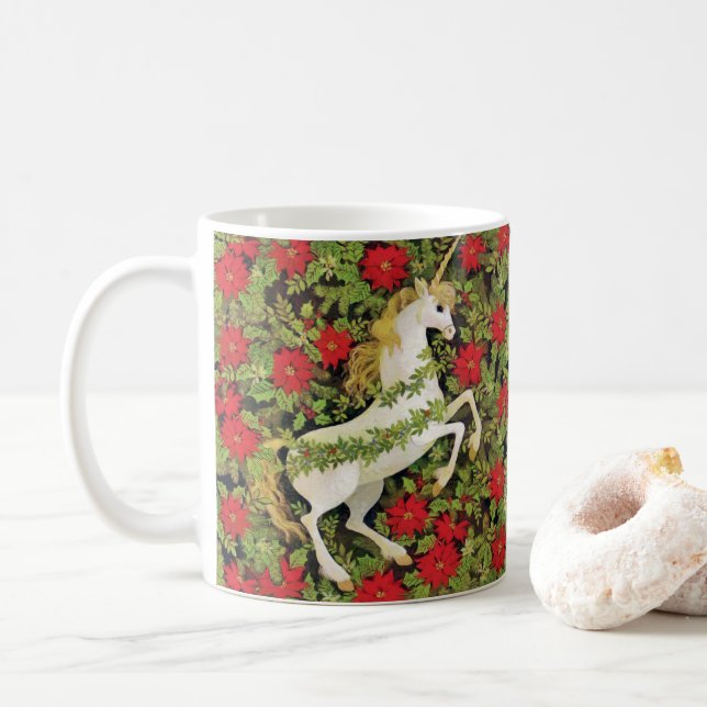 God jul Unicorn Kaffemugg (Med munk)