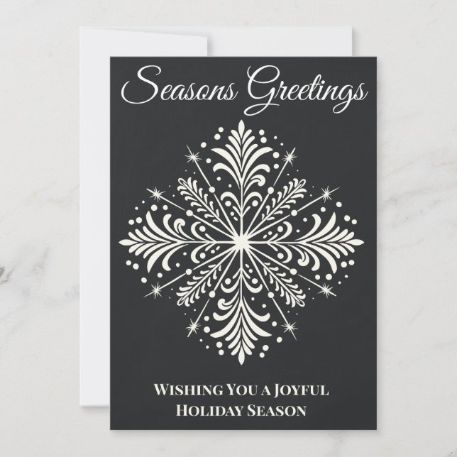 God jul Unik schalkboard-snöflinga Julkort (Framsida)