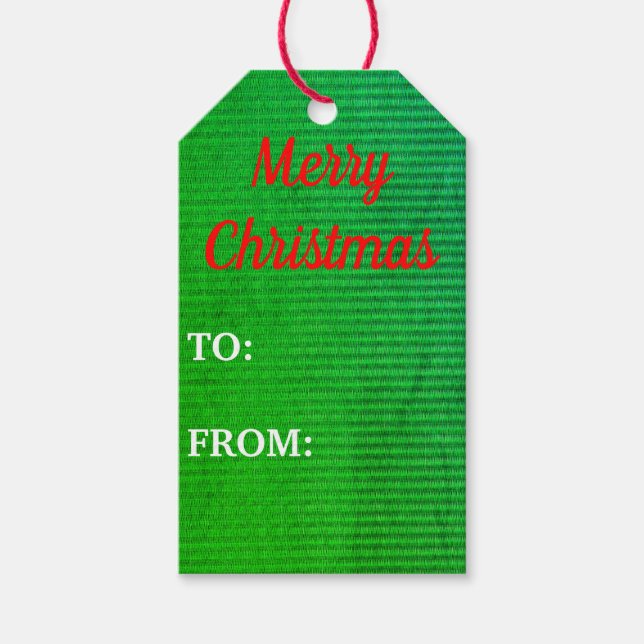 God jul, uppsättning med tio (10,) Märkre Presentetikett (Framsidan)