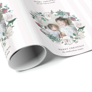 God jul Utandning med Rand och foto Presentpapper