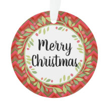 God jul, utandningsåterställning Röd klassisk rond