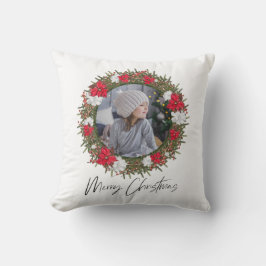 God jul Utandningsrött Betalat med Photo Kudde