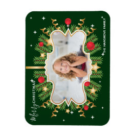 God jul vacker Grönt, fotoutandning av Guld Magnet