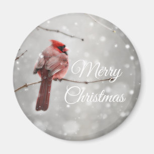 God jul vacker kardinal magnet