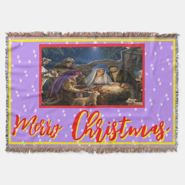God jul,vägg, fönster,bild filt (Framsidan)