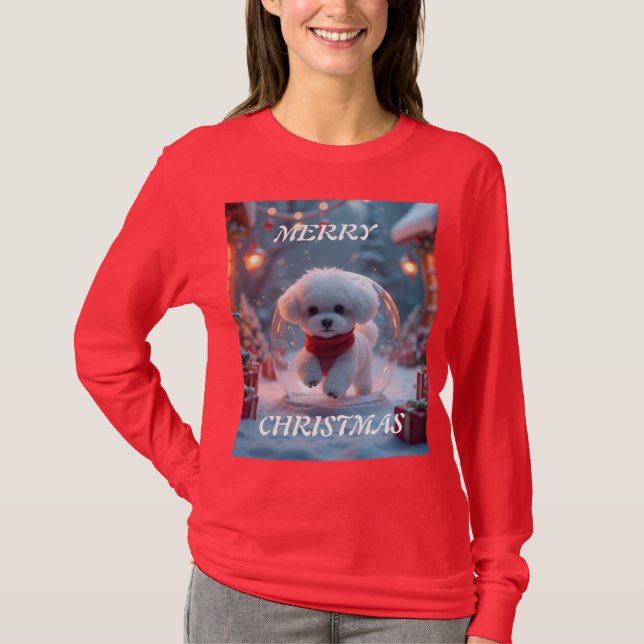 God jul valp t shirt (Framsida)