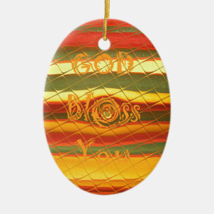 God jul Välsigna dig You Färg Design Julgransprydnad Keramik