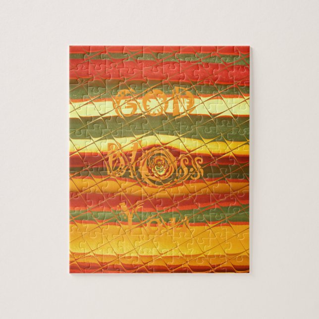 God jul Välsigna dig You Färg Design Pussel (Vertikal)