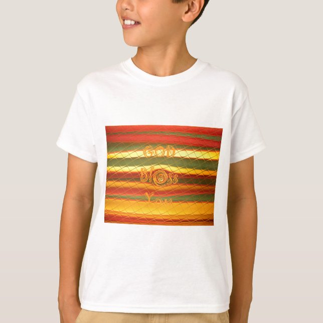 God jul Välsigna dig You Färg Design T Shirt (Framsida)