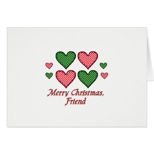 God jul, vän hälsningskort (Framsidan Horizontal)