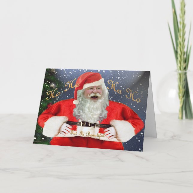 God jul, var snäll mot tjock folk Kort (Framsida)
