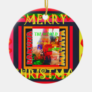 God jul Världen runt mig är lycklig Julgransprydnad Keramik