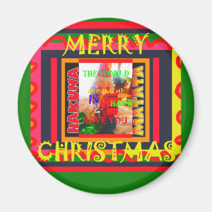 God jul Världen runt mig är lycklig Magnet