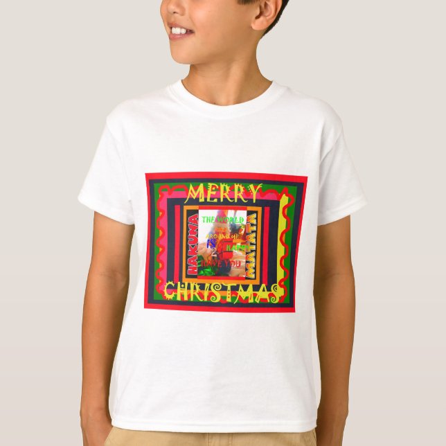 God jul Världen runt mig är lycklig Tee (Framsida)