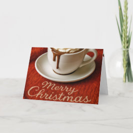 God Jul Varm Choklad På Röd Filta Helgkort