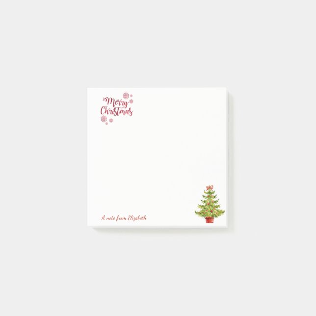 God Jul, Vattenfärg Julgran Post-it Block (Framsida)