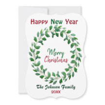 God jul Vattenfärg nyår Grönt Utandning