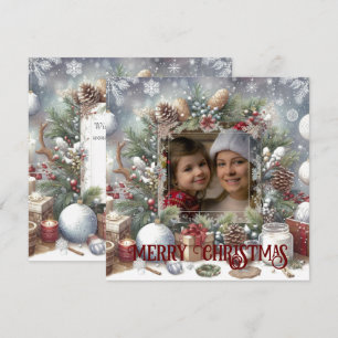 God Jul Vattenfärg Rustik Fotografi  Julkort