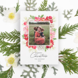 God jul vattenfärgen Flower Ram Julkort