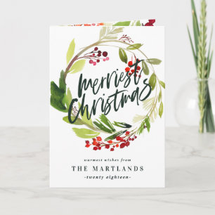 God jul vattenfärgsbild för blommigt Helgdag Kort