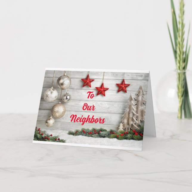 GOD JUL/VERY GOTT NYTT ÅR *GRANNAR* HELGKORT (Framsida)