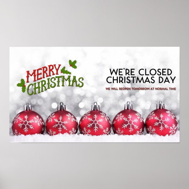 God jul VI ÄR stängda Poster (Framsidan)
