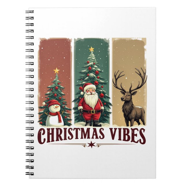 God jul Vibes Endast Julafton Anteckningsbok (Framsidan)
