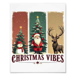 God jul Vibes Endast Julafton Fototryck