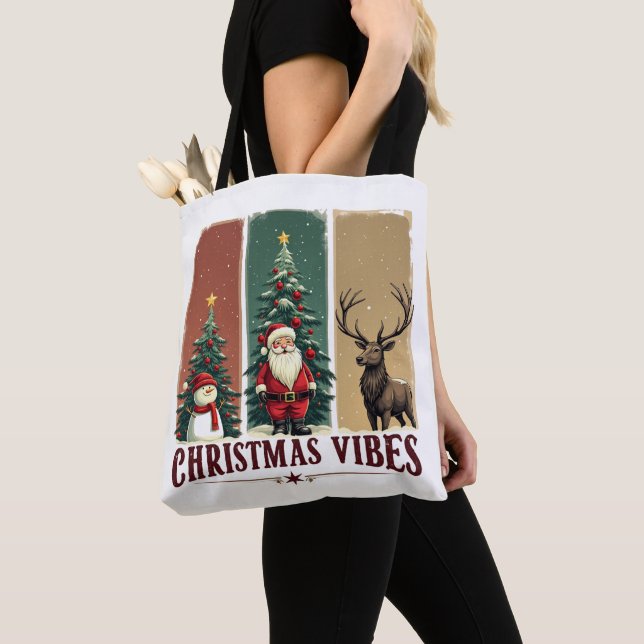 God jul Vibes Endast Julafton Tygkasse (Närbild)