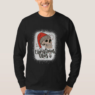 god jul Vibes Fredshand Skull i Leopard T Shirt