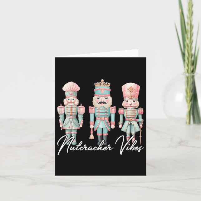 God jul Vibes Nutcracker Ballet Peace Julafton Kort (Framsida)