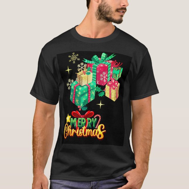 God jul - Vibrant Gifts och Merry Che T Shirt (Framsida)