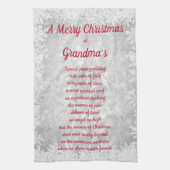 God jul vid mormors kökshanddukar (Vertikal)