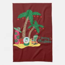 God jul vid stranden kökshandduk