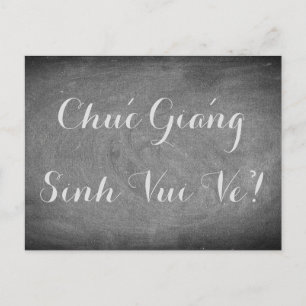 god jul vietnamesisk schalkboard-typografi helg vykort