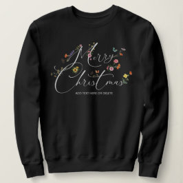 God jul Vild Flowers Helgdag Modern Söt T Shirt