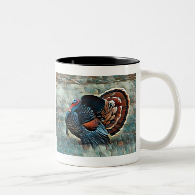 God jul Vild Turkiet Tvåtonkaffe Mugg (Höger)