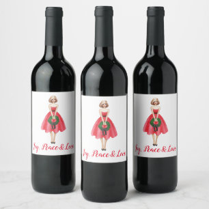 God jul vin och mousserande Vin Vinflaska Etikett