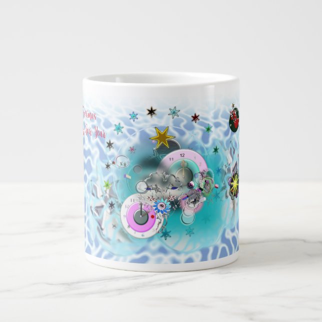 God jul Vind Jultomten Sock Jumbo Mugg (Framsidan)