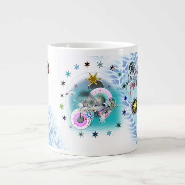 God jul Vind Jultomten Sock Jumbo Mugg (Framsidan)