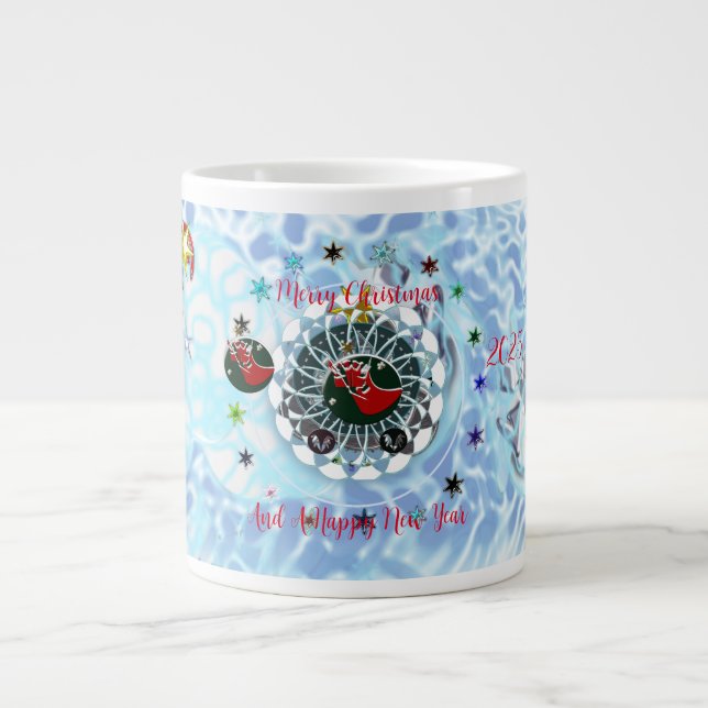 God jul Vind Jultomten Sock Jumbo Mugg (Framsidan)