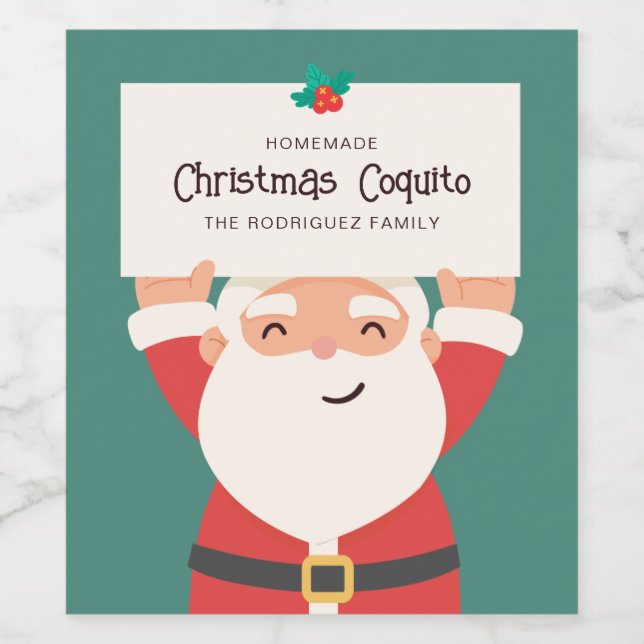 God jul vinflaska etikett (Singel etikett)