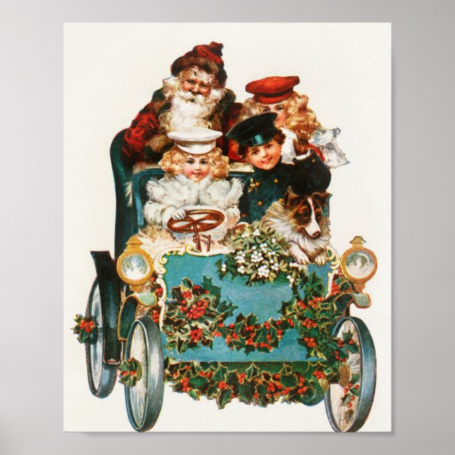 God jul vintage Art Classic Poster (Framsidan)
