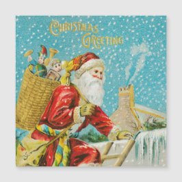 God jul vintage art helgdag magnet