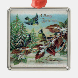God jul Vintage Birds Ceramic Ornament