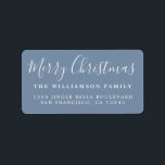 God jul Vintage, blå Returadress Adressetikett<br><div class="desc">Festive God jul returetiketter med texten "God jul in white handwriter chic script calligraphy on a vintage blue bakgrund. Lägg bara till ditt namn och adress. Perfekt för dina helgdagskort och inbjudningar! Enbart designad för dig av Lycklig Dolphin Studio. Kontakta oss på happydolphinstudio@outlook.com om du behöver hjälp eller matchande produkter....</div>