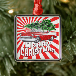 God jul Vintage Classic Car-jul Julgransprydnad Metall